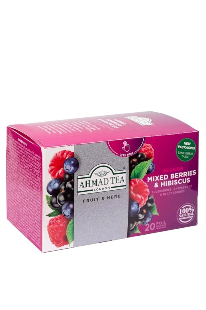 احمدتي احمد تى شاى مزيج من التوت البرى والكركدية 20 فتلة - Image 4