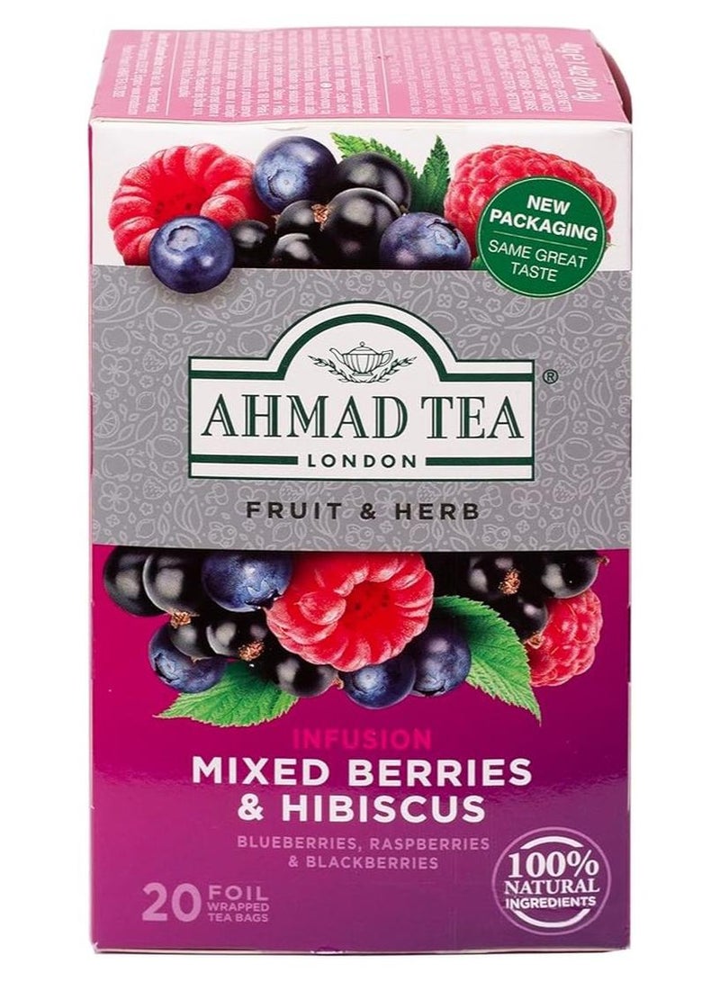 AhmedTea Ahmed tea Mixed Berries & Hibiscus Infusion - 20 Foil - Image 1