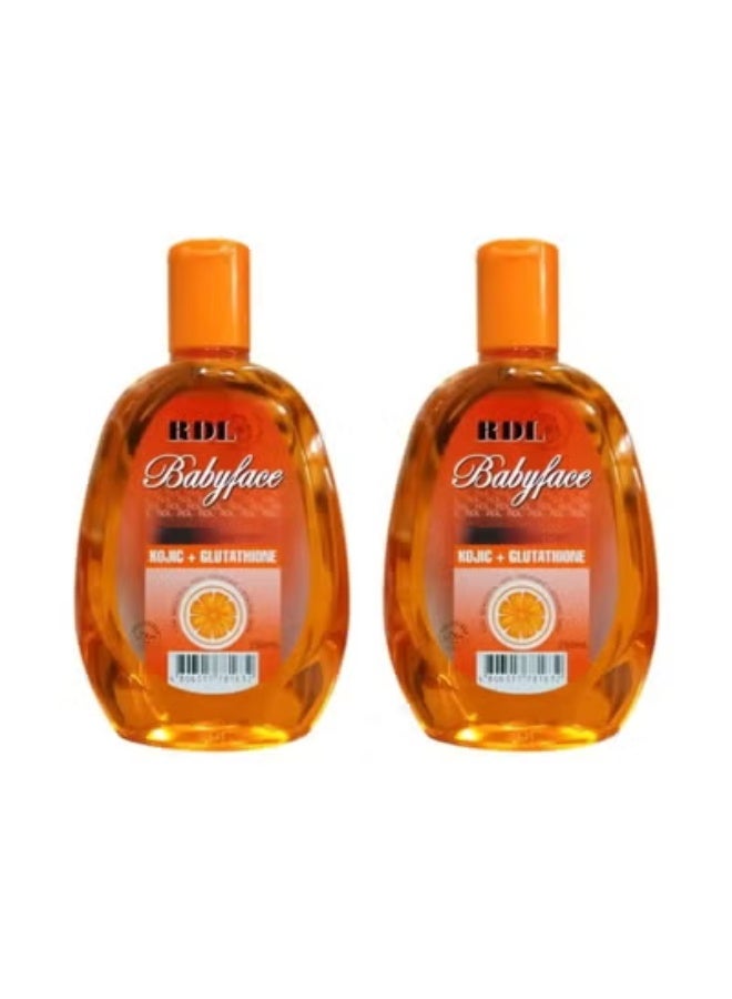 ار دي ال منظف وجه بيبايفيس بكوجيك وغلوتاثيون 250 مل 2 قطعة