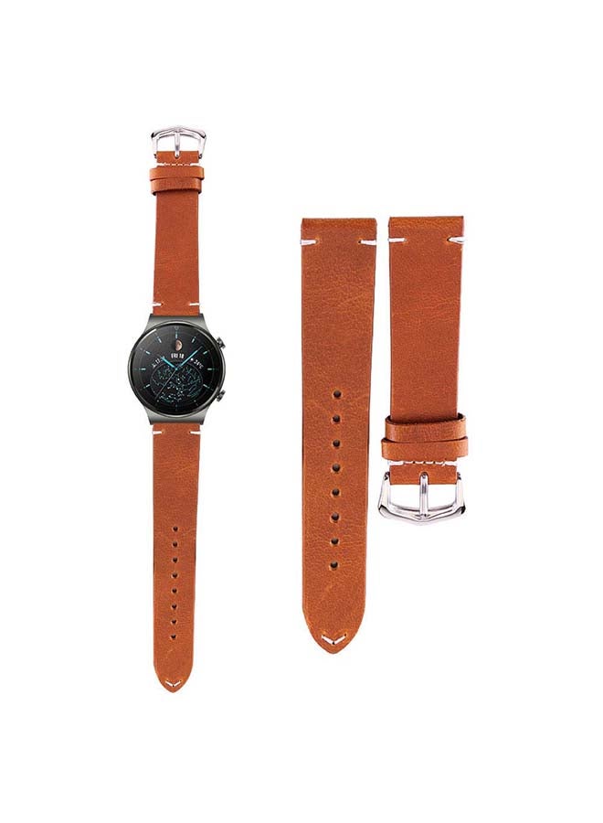 Perfii Replacement Band For Huawei Watch GT2 Pro Yellowish Brown - Image 1