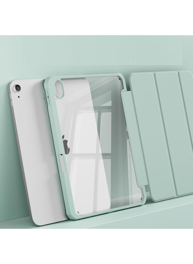 إيفو جراب لجهاز iPad Air 11 2025 (الجيل السابع) M3 مقاس 11 بوصة 2025، إطار TPU مقاوم للصدمات وغطاء خلفي شفاف من البولي كربونات غير لامع، جراب واقٍ مع حامل قلم - أخضر ماتشا، بولي كربونات - Image 3