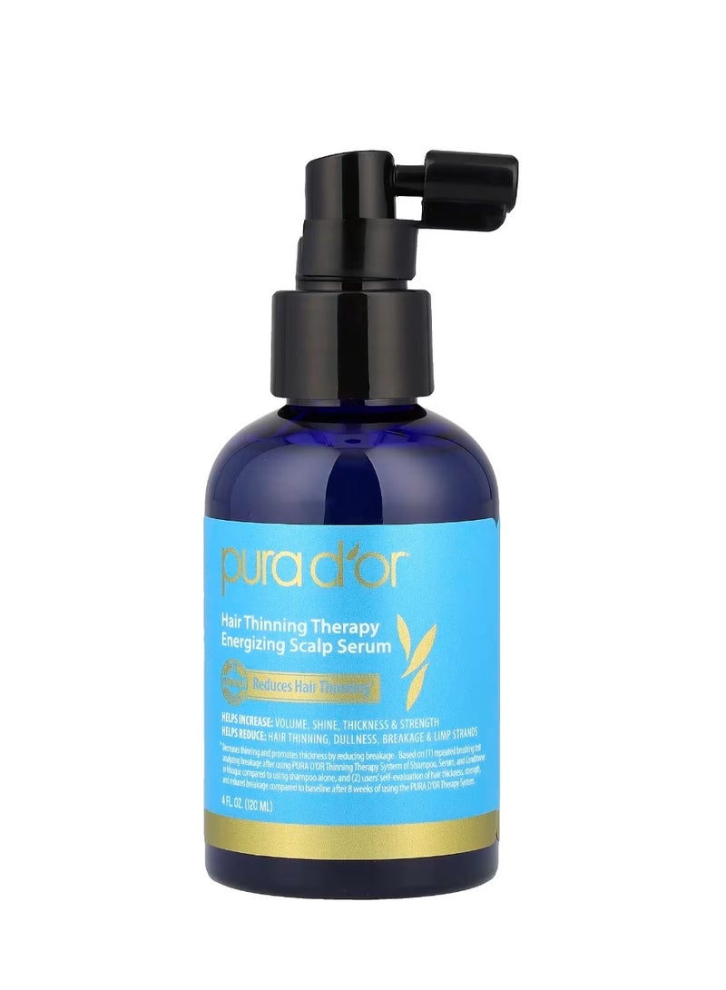 Pura d'or Hair Thinning Therapy Energizing Scalp Serum 4 fl oz (120 ml) - Image 1
