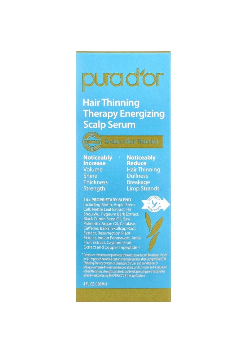 Pura d'or Hair Thinning Therapy Energizing Scalp Serum 4 fl oz (120 ml) - Image 2