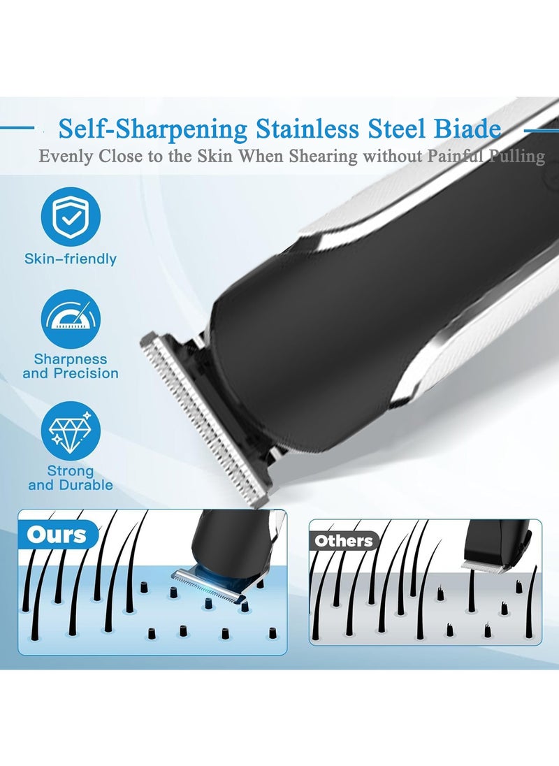 JUFU JUFU - Beard Trimmer for Men, 16 in 1 Cordless Hair Clippers Trimmers Set Waterproof Electric Razor for Nose, Body, Face and Mustache, Birthday Gifts for Men - Image 1