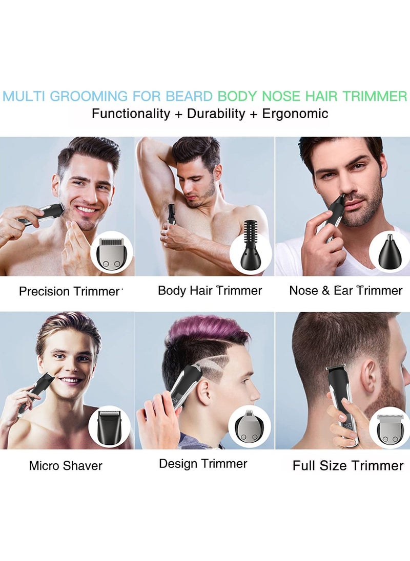 JUFU JUFU - Beard Trimmer for Men, 16 in 1 Cordless Hair Clippers Trimmers Set Waterproof Electric Razor for Nose, Body, Face and Mustache, Birthday Gifts for Men - Image 1