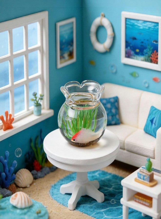 CHAMBERY 1:12 Scale Miniature Glass Fish Bowl Dollhouse Accessories Decoration, Random Color - Image 4