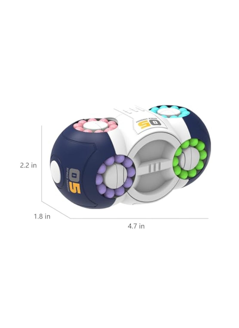 Rotating Magic Bean Cube Spinner Fidget Toys,Gifts,Learning & Education Toys,Stress Relief Gifts Fidget Toys Adults Kids,Double Flip Handheld Puzzle Cube Magic Bean Spinner