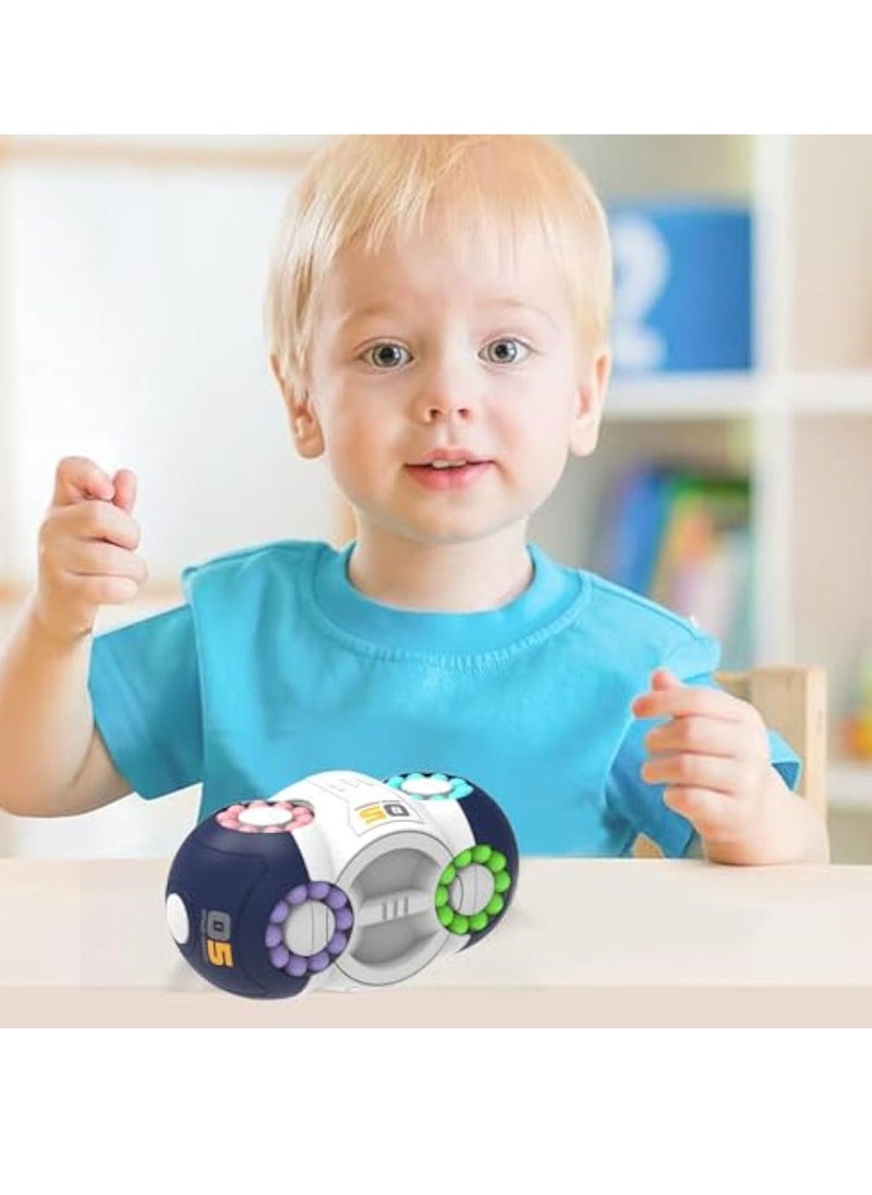 YelaJoy Rotating Magic Bean Cube Spinner Fidget Toys,Gifts,Learning & Education Toys,Stress Relief Gifts Fidget Toys Adults Kids,Double Flip Handheld Puzzle Cube Magic Bean Spinner  - Image 4