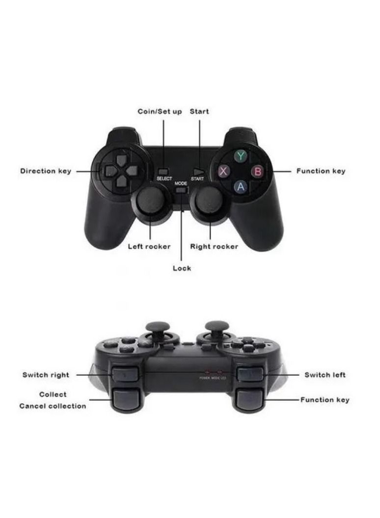 4K HD video game console, dual 2.4G wireless controllers, plug-and-play video game stick, built-in 10,000 games, retro handheld game console - Image 4