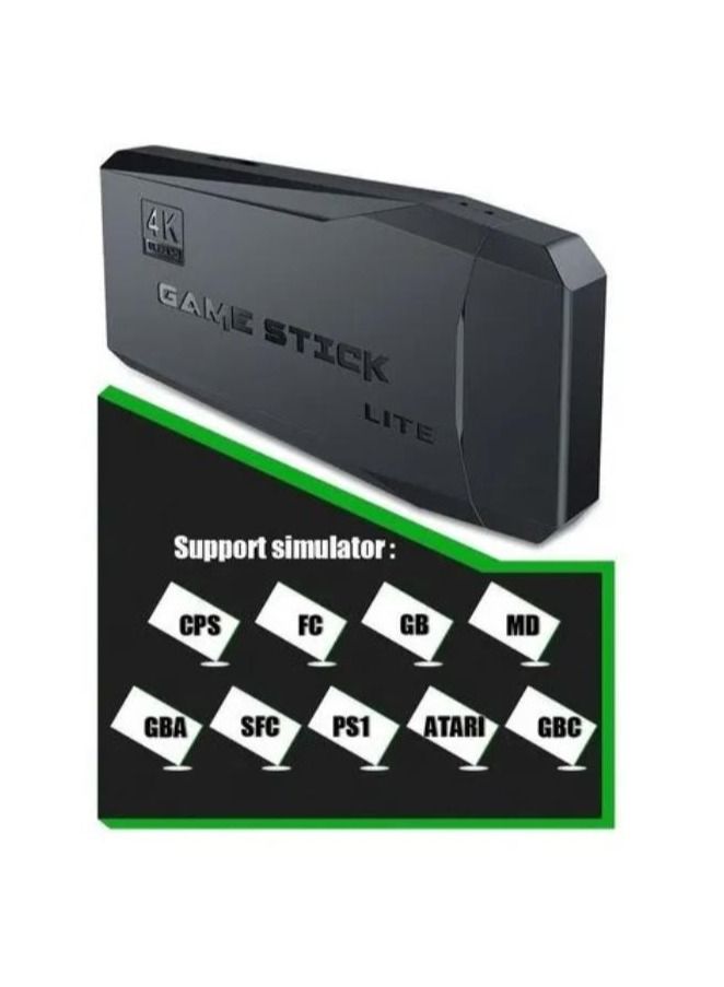 4K HD video game console, dual 2.4G wireless controllers, plug-and-play video game stick, built-in 10,000 games, retro handheld game console - Image 3