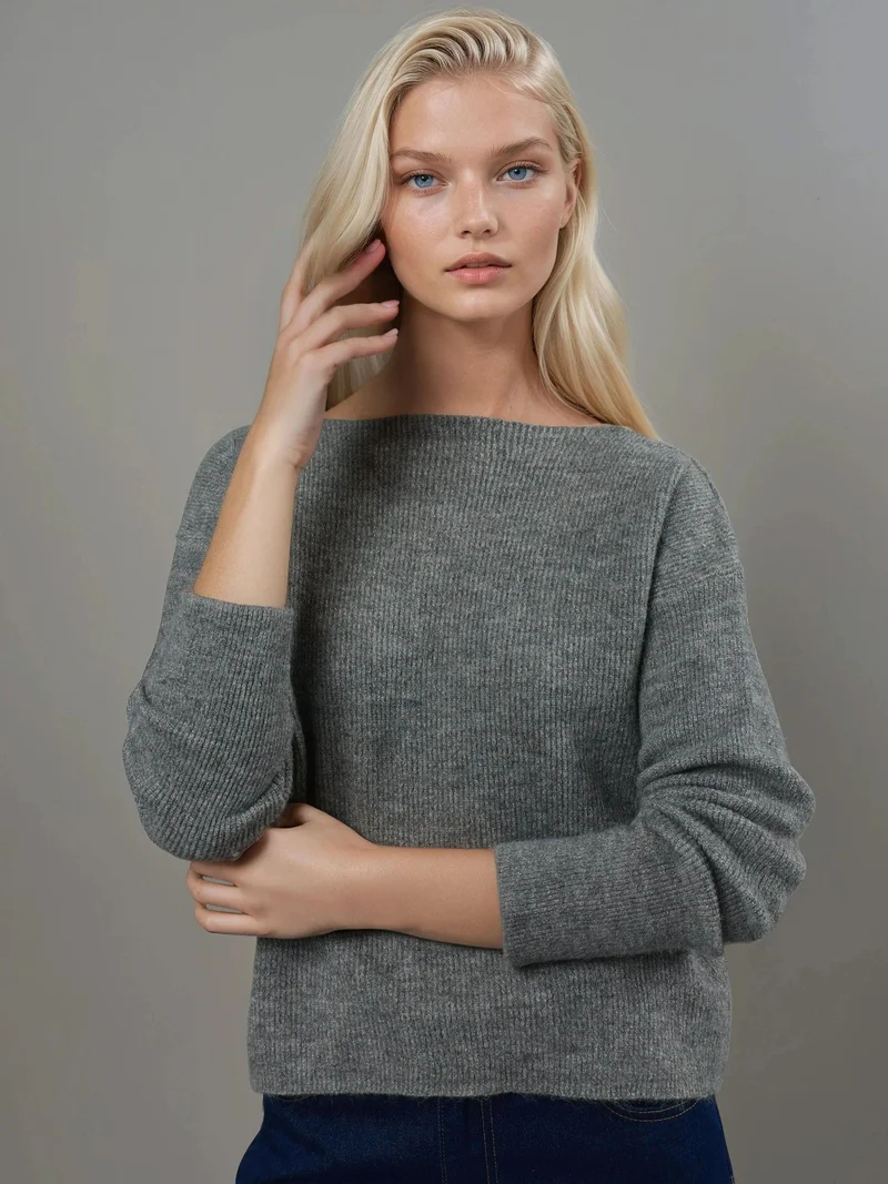 Hiccup Camel Brown Ultra Soft Crew Neck Buttoned Dual-use Cardigan for Women | Best Price UAE