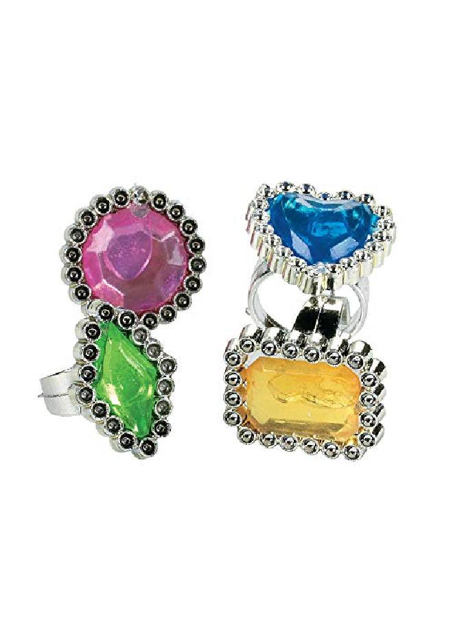 Fun Express Colorful Rhinestone Rings (6Dz) Jewelry Jewelry General Rings 72 Pieces - Image 2