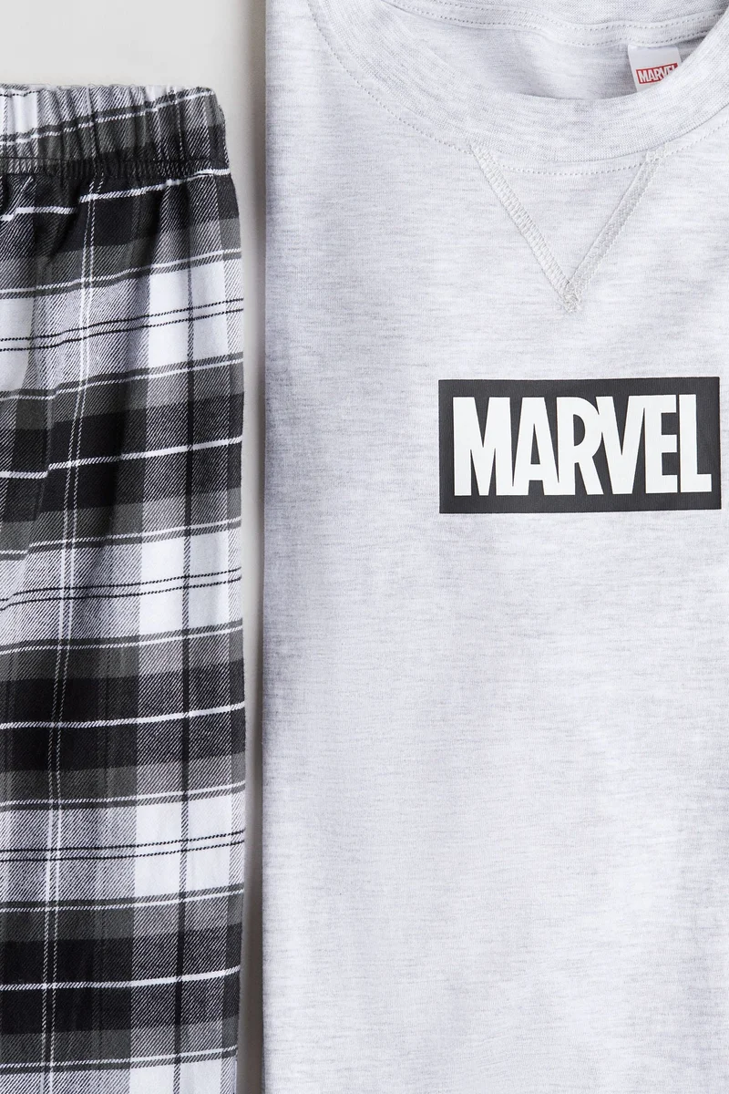 اتش اند ام بيجاما قطنية مزينة بطبعة