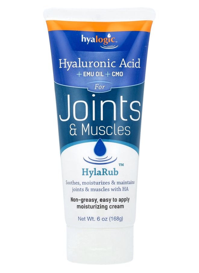 Hyalogic - HylaRub Moisturizing Joint & Muscle Cream 6 oz (168 g) - Image 1