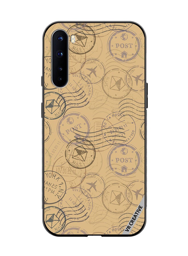 VR CREATIVE Protective Case Cover For OnePlus Nord Postal Stamps Design Multicolour - Image 1