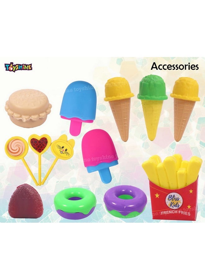 Toyshine - Toyshine Kid Supermarket Shop, 19 Pcs, With Sound Effects, Pink - Image 1
