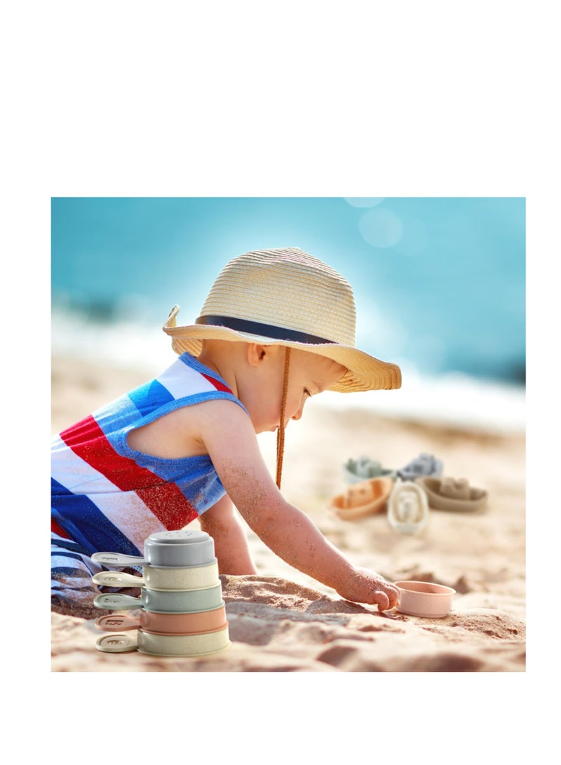 SOLARAE Bath Toys Floating Boats with Bathing Spoon 11 PCS Bathtub Mold Free Bath Toy for Babies Water Table Toys Toddler Birthday Gift for Preschool Boys  Girls - Image 4