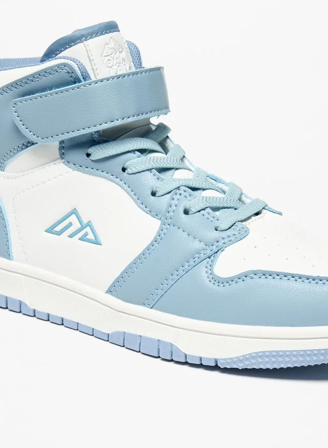 Oaklan by Shoexpress Girls Panelled High-Top Sports Shoes With Hook And Loop Closure