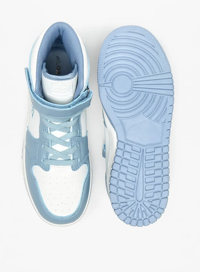 Oaklan by Shoexpress Girls Panelled High-Top Sports Shoes With Hook And Loop Closure