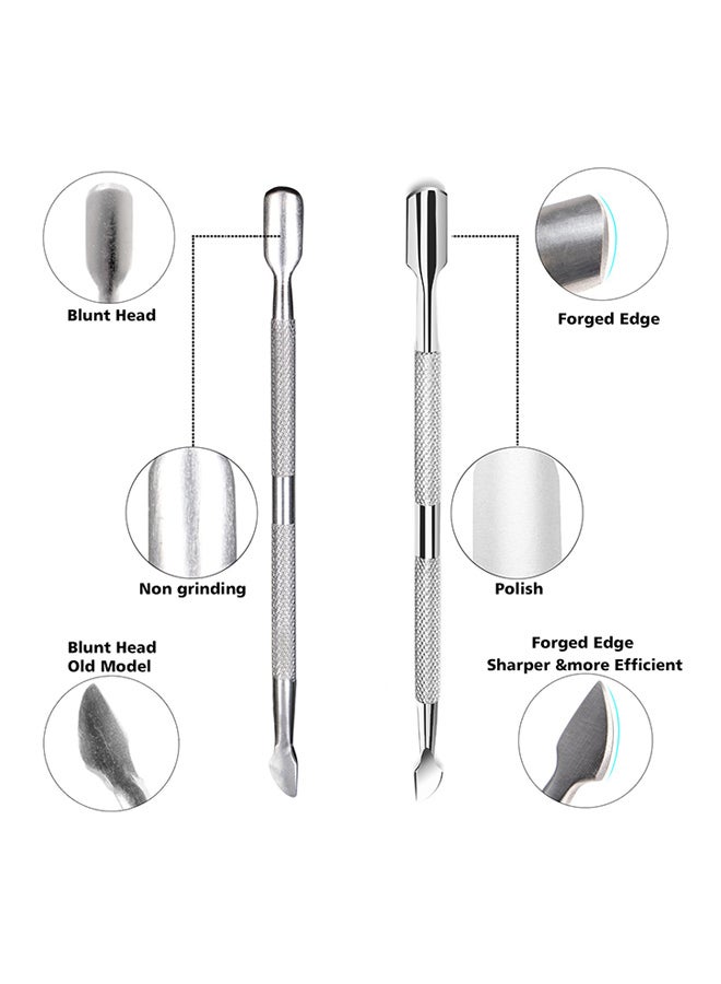 CYTHERIA Cuticle Trimmer With Pusher Silver - Image 2