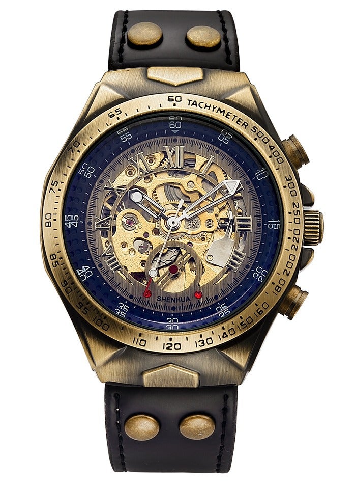 Shenhua Watches for Men Watch Leather Strap Luxury Luminous Water Resistant Automatic Mechanical Wristwatch 9869 - Image 1