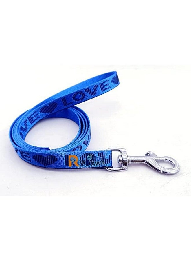 Love Printed 15 Mm Nylon Harness And Leash Set, Adjustable 0.5 Inch Harness For Small To Medium Breed Dogs And Puppies (Light Blue) - Image 2