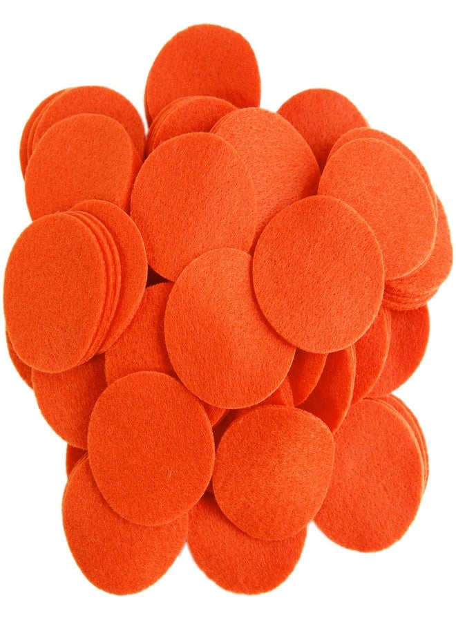 Playfully Ever After Pumpkin Orange Craft Felt Circles (1.5 Inch - 94pc) - Image 1