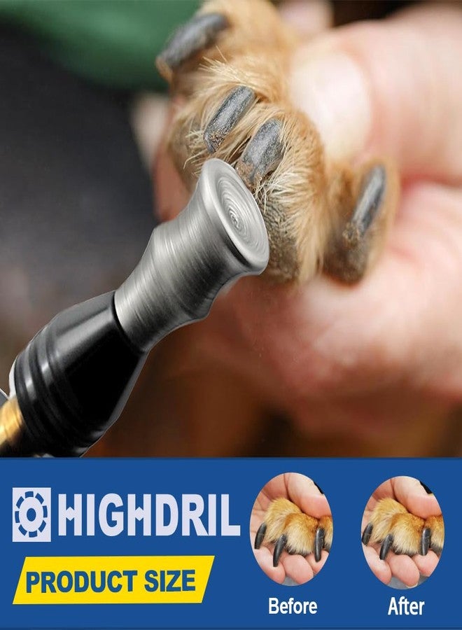 HIGHDRIL Diamond Rotary Nail Grinder Bits for Dog - 5PCS 1/8" Replacement Grinder Wheel for Pets Nail Care - Image 3