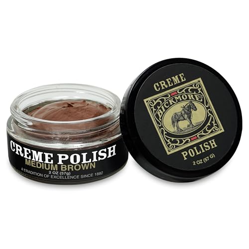 Bickmore Cream Shoe Polish - Medium Brown Leather Shoe Care, Nourishing Formula, Fills Scratches, High-Gloss Shine, Long-Lasting, Made in USA - Image 1