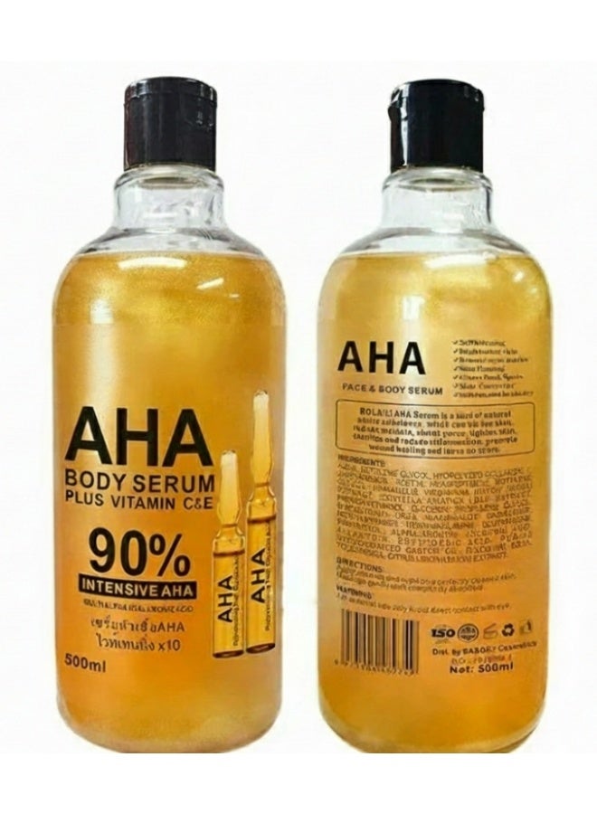 آها سيروم الوجه والجسم بحمض ألفا هيدروكسي مع فيتامين سي وإي - 500 مل - Image 1