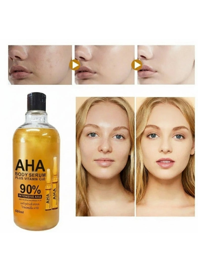 آها سيروم الوجه والجسم بحمض ألفا هيدروكسي مع فيتامين سي وإي - 500 مل - Image 3