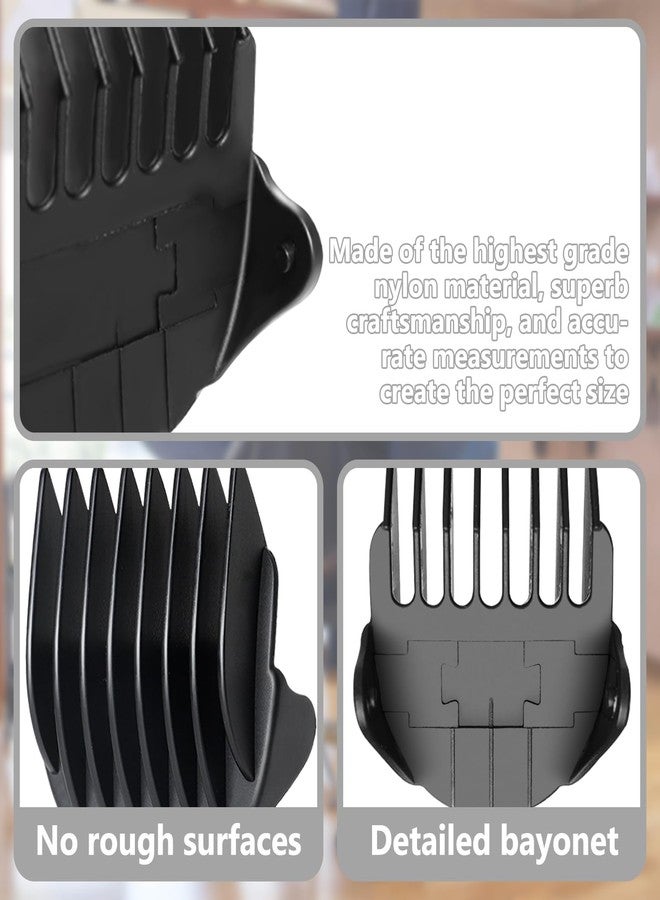 CR8GR8 Hair Clipper Guards Guides 8pcs 0.02inch to 0.5Inch(0.5mm-12mm) Fits For Manspot Body Trimmer,Meridian Ball Trimmer Clipper Guard,8 Pack Black - Image 4