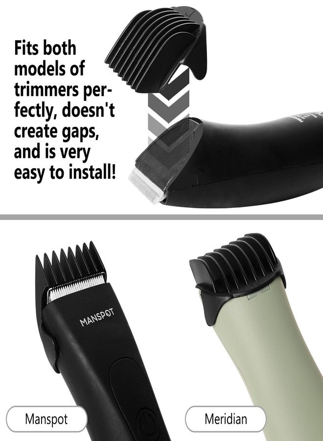CR8GR8 Hair Clipper Guards Guides 8pcs 0.02inch to 0.5Inch(0.5mm-12mm) Fits For Manspot Body Trimmer,Meridian Ball Trimmer Clipper Guard,8 Pack Black - Image 5
