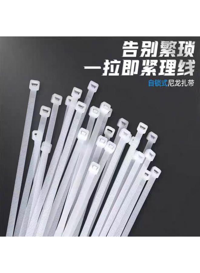 Bluejw Self-locking Bili Plastic White Nylon Cable Tie Strap Cable Tie High Temperature Resistant Thick Buckle - Image 1