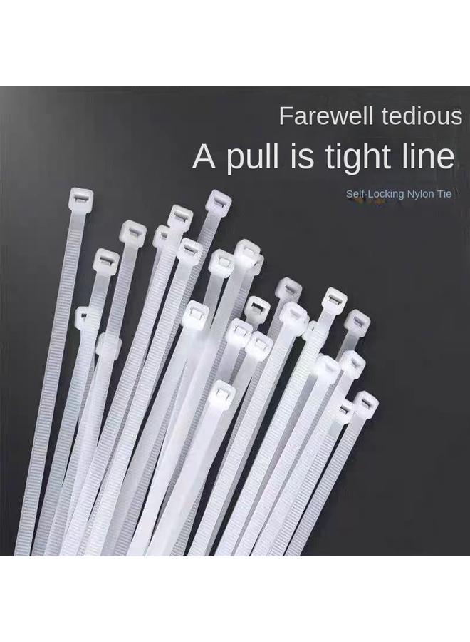 Bluejw Self-locking Bili Plastic White Nylon Cable Tie Strap Cable Tie High Temperature Resistant Thick Buckle - Image 3