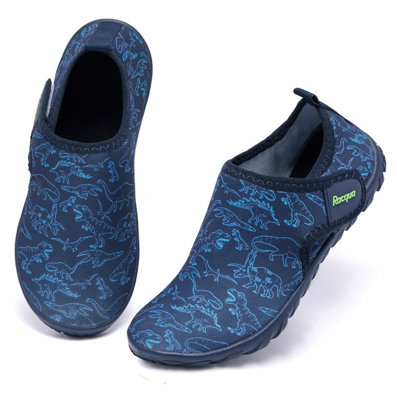 Racqua Kids Water Shoes Boys Girls Barefoot Quick Dry Lightweight Beach Sport Aqua Swim Pool Walking Surfing Boating Shoes Big Kid Dinosaur 2 - Image 2