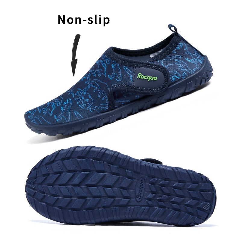 Racqua Kids Water Shoes Boys Girls Barefoot Quick Dry Lightweight Beach Sport Aqua Swim Pool Walking Surfing Boating Shoes Big Kid Dinosaur 2 - Image 3