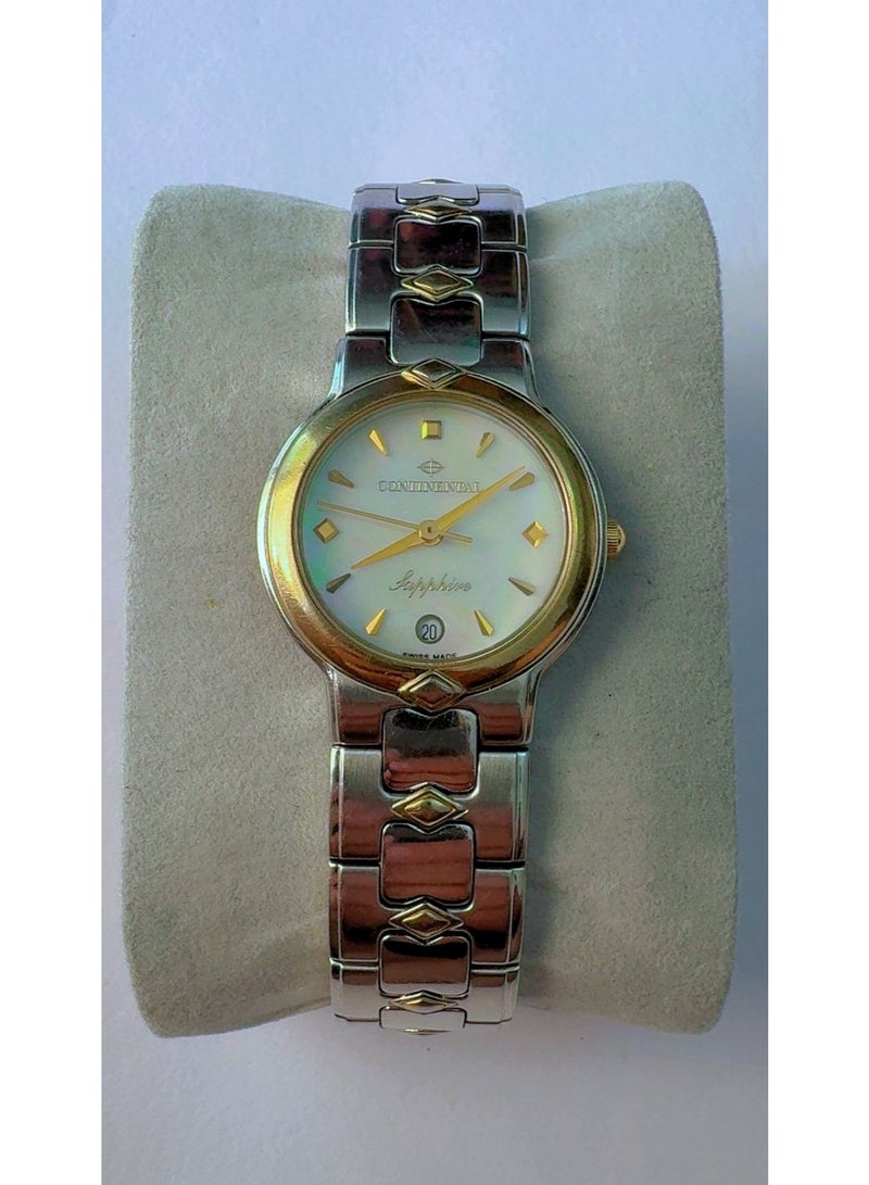 Continental Swiss Made Luxury Women's Watch - Two-Tone Stainless Steel with Sapphire Crystal & Date Window (Pre-Owned, Looks Like Brand New Condition) - Image 1