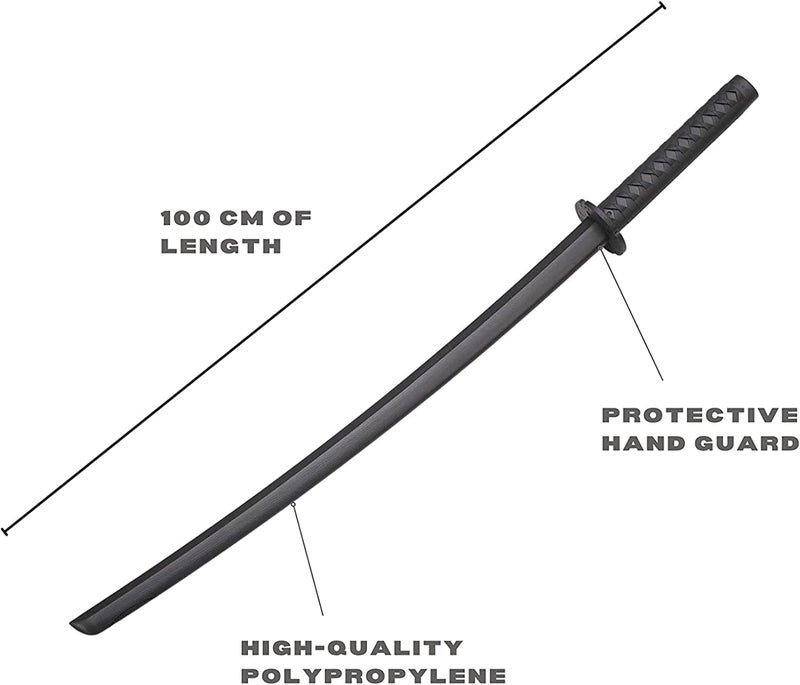 FunMart Katana Bokken Practice Sword – 39” Polypropylene Training Sword for Martial Arts, Kendo, Cosplay – Without Sheath/Cover - Image 2