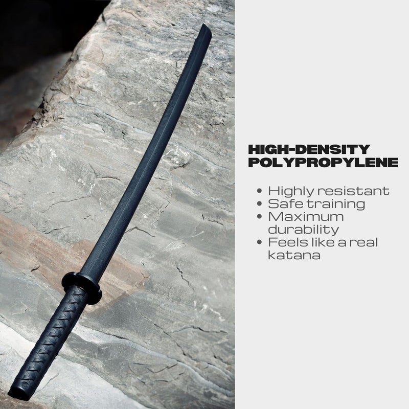 FunMart Katana Bokken Practice Sword – 39” Polypropylene Training Sword for Martial Arts, Kendo, Cosplay – Without Sheath/Cover - Image 1