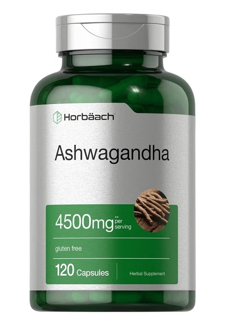 هرباخ كبسولات اشواغاندا تحتوي على 120كبسولة  خالية من الغلوتين - Image 1