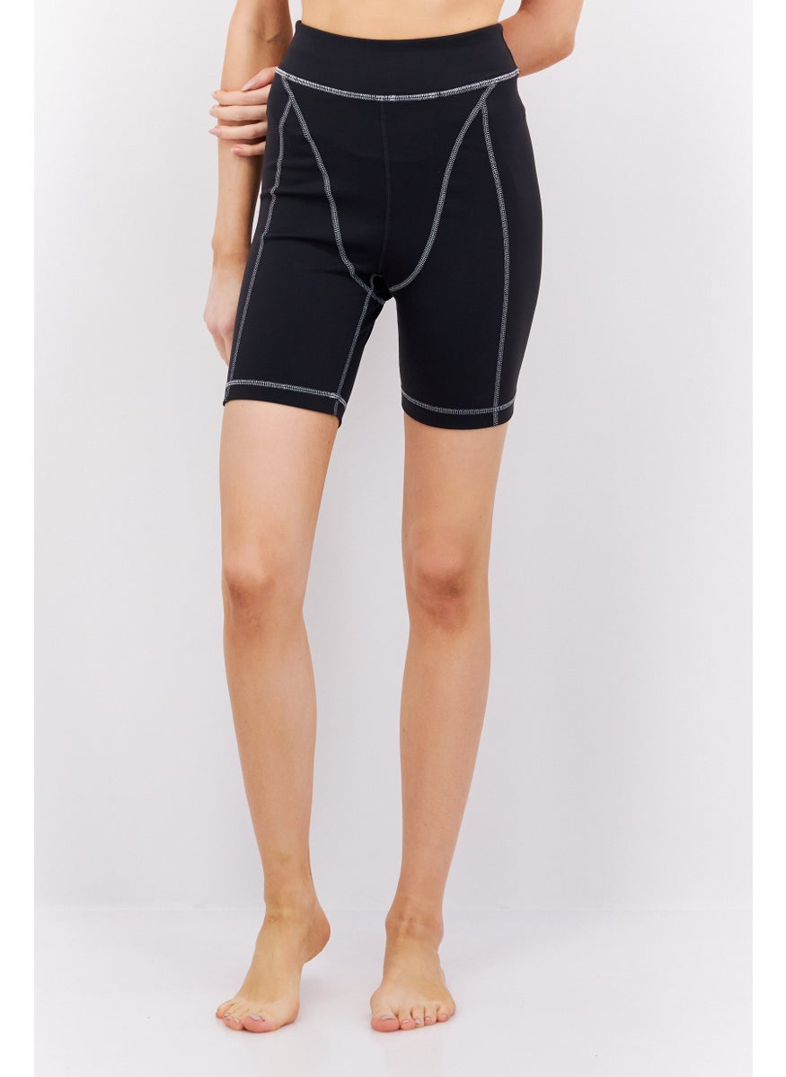 GUESS Women Brand Logo Swimming Shorts, Dark Grey  - Image 1