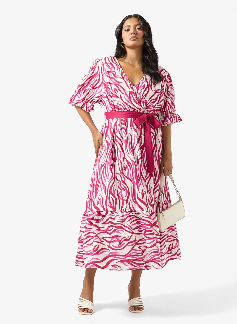 Ella Plus Printed A-line Dress - Image 4