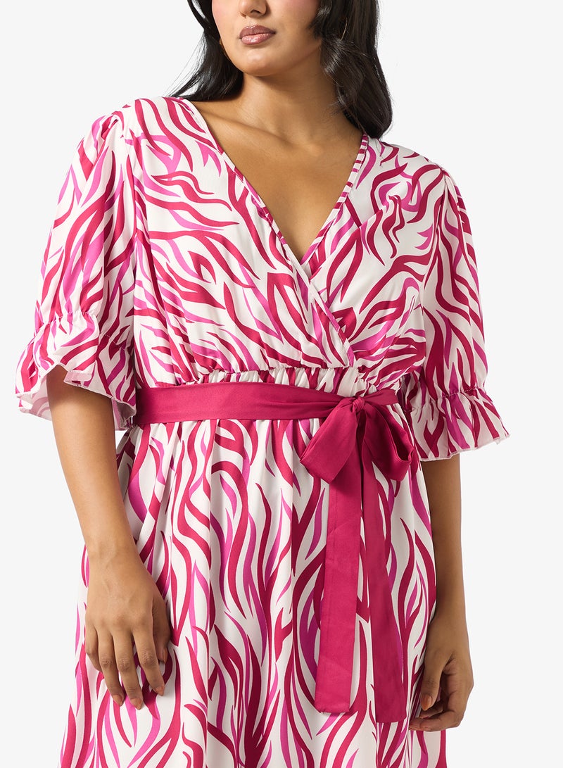 Ella Plus Printed A-line Dress - Image 3