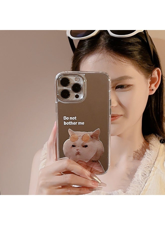 NIBEMINENT Kitty Applying A Facial Mask Protective TPU Case Cover For iPhone 17 Air, Electroplated Mirror Finish - Image 1