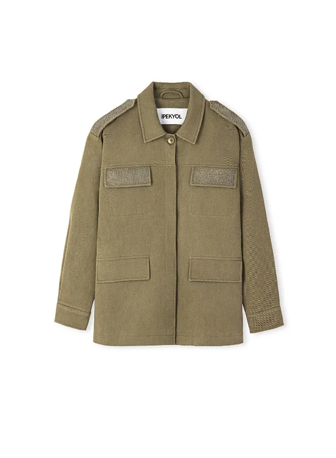 إبيكيول Coat With Rhinestone