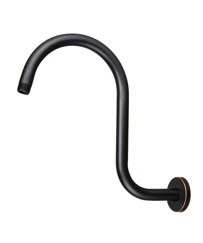 GOOSE NECK SHOWER ARM MADE OF STAINLESS STEEL OIL RUBBED BRONZE SHOWERHEAD EXTENSION