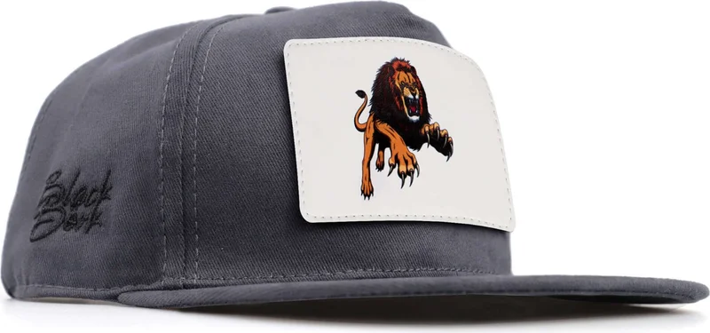 بلاك بورك BlackBörk V2 Hip Hop Kids Lion - Unisex Anthracite Children's Hat (Cap) with 2 Code Logo