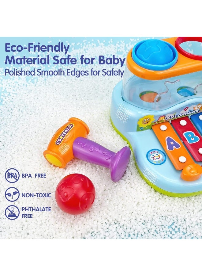 HOLA Pop 'N Play Music Center 3In1 Montessori Toy, Pounding Game, Color Matching, Xylophone, Rainbow Piano Keys, Educational Features For Sensory Development, Hand-Eye Coordination, Early Music Learning 18M+ - Image 4