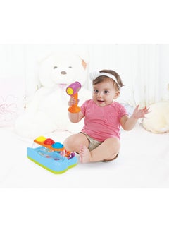 HOLA Hola Pop 'N Play Music Center 3in1 Montessori Toy, Pounding Game, Color Matching, Xylophone, Rainbow Piano Keys, Educational Features for Sensory Development, Hand-Eye Coordination, Early Music Learning 18M+  - Image 2